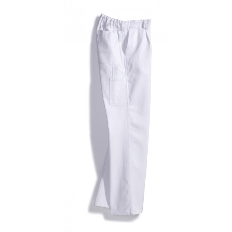 Pantalon de travail blanc 100% Coton